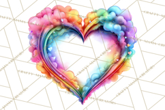 Swirling Valentine Hearts Continuous Line Art Pink Heart Product Image 4