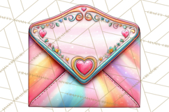 Swirling Valentine Hearts Continuous Line Art Pink Heart Product Image 3