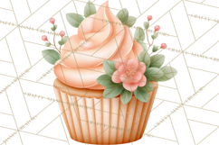 Baby Nursery Clipart PNG, Peach Coral Baby Shower Decor Product Image 4