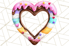 Swirling Valentine Hearts Continuous Line Art Pink Heart Product Image 5