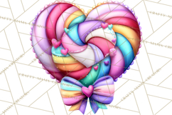 Swirling Valentine Hearts Continuous Line Art Pink Heart Product Image 4