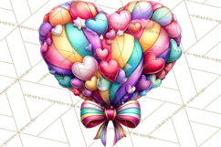 Swirling Valentine Hearts Continuous Line Art Pink Heart Product Image 5