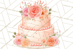 Baby Nursery Clipart PNG, Peach Coral Baby Shower Decor Product Image 3