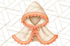 Baby Nursery Clipart PNG, Peach Coral Baby Shower Decor Product Image 4