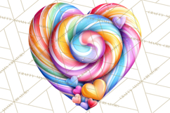 Swirling Valentine Hearts Continuous Line Art Pink Heart Product Image 2