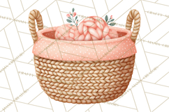 Baby Nursery Clipart PNG, Peach Coral Baby Shower Decor Product Image 4