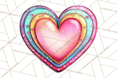 Swirling Valentine Hearts Continuous Line Art Pink Heart Product Image 3