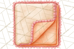 Baby Nursery Clipart PNG, Peach Coral Baby Shower Decor Product Image 3