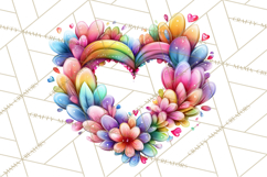 Swirling Valentine Hearts Continuous Line Art Pink Heart Product Image 5