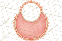 Baby Nursery Clipart PNG, Peach Coral Baby Shower Decor Product Image 5