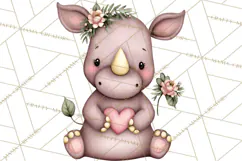 Valentine Jungle Animals PNG, Mini World, Cute Safari Hearts Product Image 5