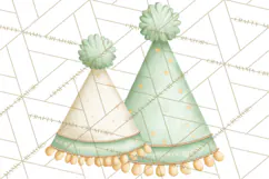 Baby Nursery Clipart PNG, Mint Cream Baby Shower Decor Product Image 3