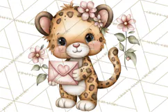 Valentine Jungle Animals PNG, Mini World, Cute Safari Hearts Product Image 3