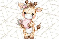 Valentine Jungle Animals PNG, Mini World, Cute Safari Hearts Product Image 4