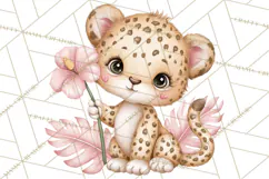 Valentine Jungle Animals PNG, Mini World, Cute Safari Hearts Product Image 4