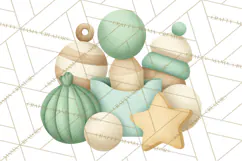 Baby Nursery Clipart PNG, Mint Cream Baby Shower Decor Product Image 5