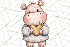 Valentine Jungle Animals PNG, Mini World, Cute Safari Hearts Product Image 2