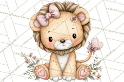Valentine Jungle Animals PNG, Mini World, Cute Safari Hearts Product Image 3