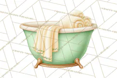 Baby Nursery Clipart PNG, Mint Cream Baby Shower Decor Product Image 2
