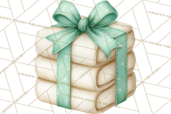 Baby Nursery Clipart PNG, Mint Cream Baby Shower Decor Product Image 3