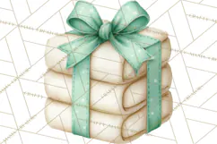 Baby Nursery Clipart PNG, Mint Cream Baby Shower Decor Product Image 3