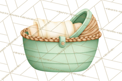 Baby Nursery Clipart PNG, Mint Cream Baby Shower Decor Product Image 4