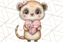 Valentine Jungle Animals PNG, Mini World, Cute Safari Hearts Product Image 5