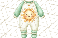 Baby Nursery Clipart PNG, Mint Cream Baby Shower Decor Product Image 2