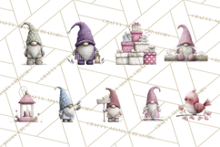 Vibrant Winter Gnome Clipart Watercolor Christmas Gnomes PNG Product Image 6