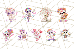Valentine Sugar Skull Skeleton Clipart, Calavera PNG Art Product Image 4
