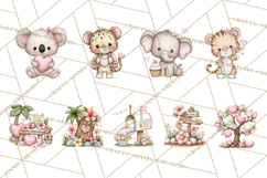 Valentine Jungle Animals PNG, Mini World, Cute Safari Hearts Product Image 7