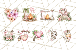 Valentine Jungle Animals PNG, Mini World, Cute Safari Hearts Product Image 5