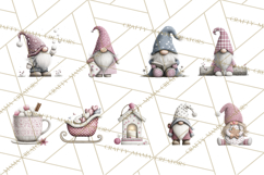 Vibrant Winter Gnome Clipart Watercolor Christmas Gnomes PNG Product Image 9