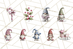 Vibrant Winter Gnome Clipart Watercolor Christmas Gnomes PNG Product Image 2