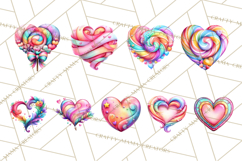 Swirling Valentine Hearts Continuous Line Art Pink Heart Product Image 8