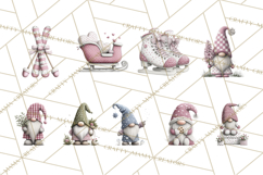 Vibrant Winter Gnome Clipart Watercolor Christmas Gnomes PNG Product Image 8