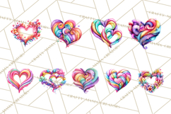 Swirling Valentine Hearts Continuous Line Art Pink Heart Product Image 2