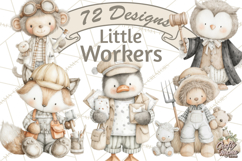 Plush Occupation Animals Career Clipart PNG Product Image 1