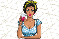 Vintage 1950s Housewife Clipart, Retro Woman Png Files Product Image 3