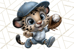 Safari Animals Playing Baseball Sports Clipart PNG Product Image 4