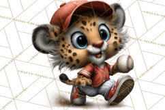 Safari Animals Playing Baseball Sports Clipart PNG Product Image 5