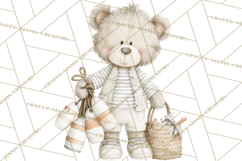 New England Coastal Teddy Bear Nautical Summer Clipart Product Image 2