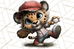 Safari Animals Playing Baseball Sports Clipart PNG Product Image 2