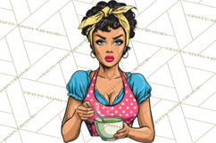 Vintage 1950s Housewife Clipart, Retro Woman Png Files Product Image 2