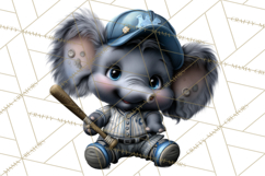 Safari Animals Playing Baseball Sports Clipart PNG Product Image 3
