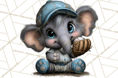 Safari Animals Playing Baseball Sports Clipart PNG Product Image 4