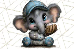 Safari Animals Playing Baseball Sports Clipart PNG Product Image 4