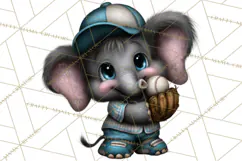 Safari Animals Playing Baseball Sports Clipart PNG Product Image 5