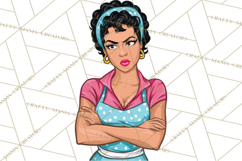 Vintage 1950s Housewife Clipart, Retro Woman Png Files Product Image 5