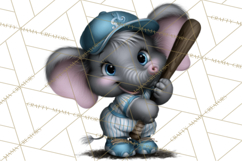 Safari Animals Playing Baseball Sports Clipart PNG Product Image 3